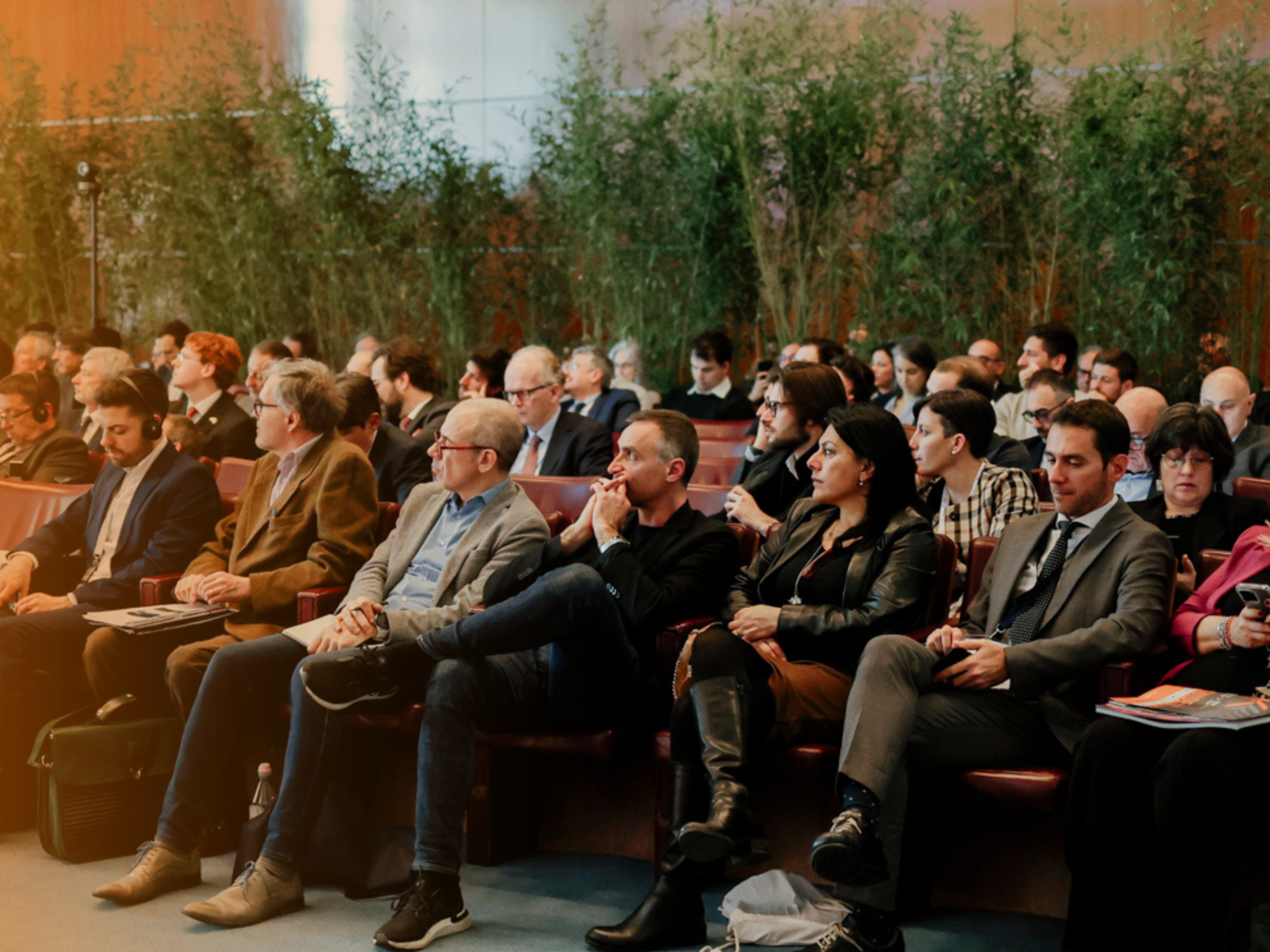 large and attentive audience during a conference