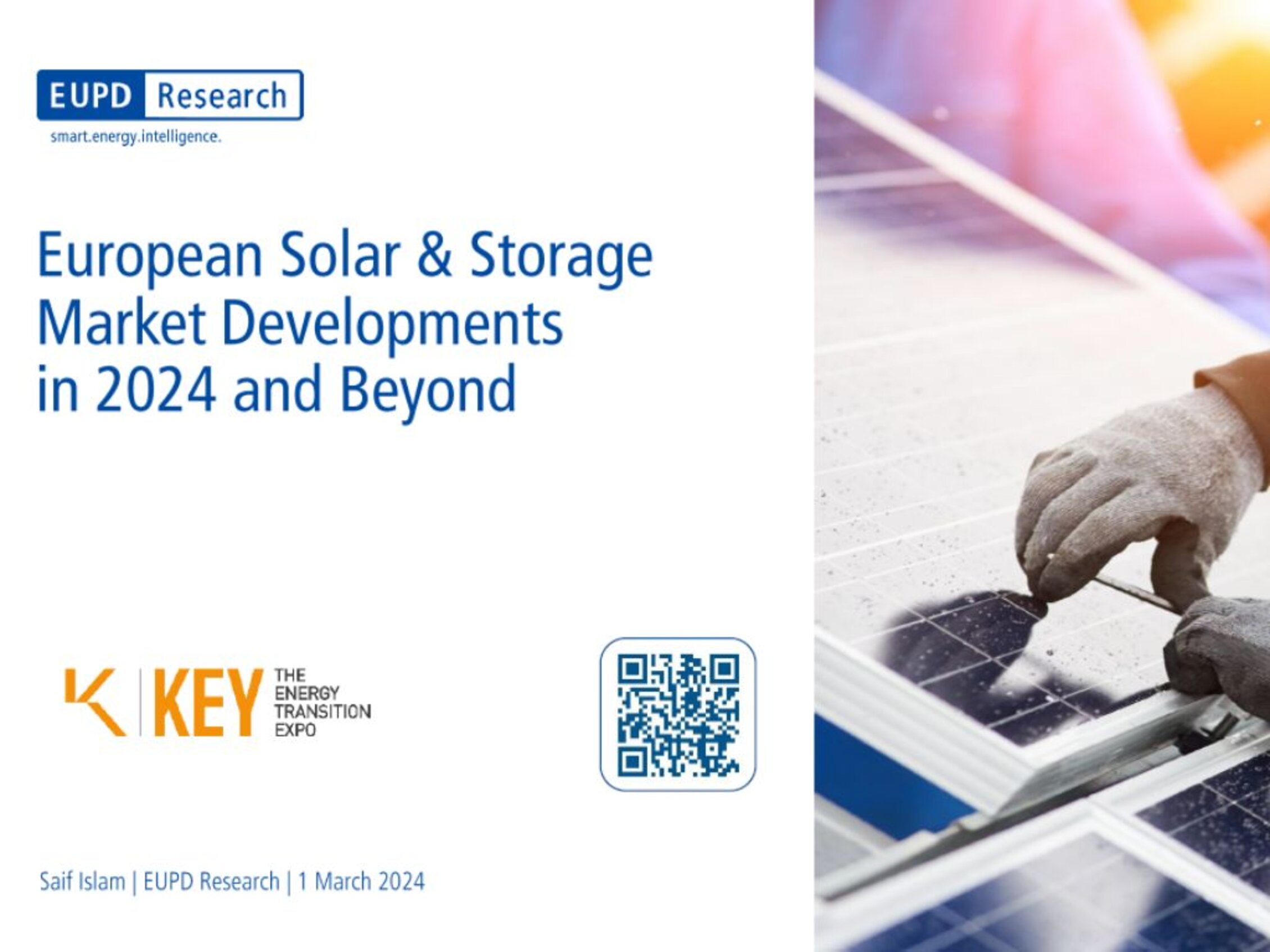 Cover of the report 'European Solar & Storage Market Developments in 2024 and Beyond'