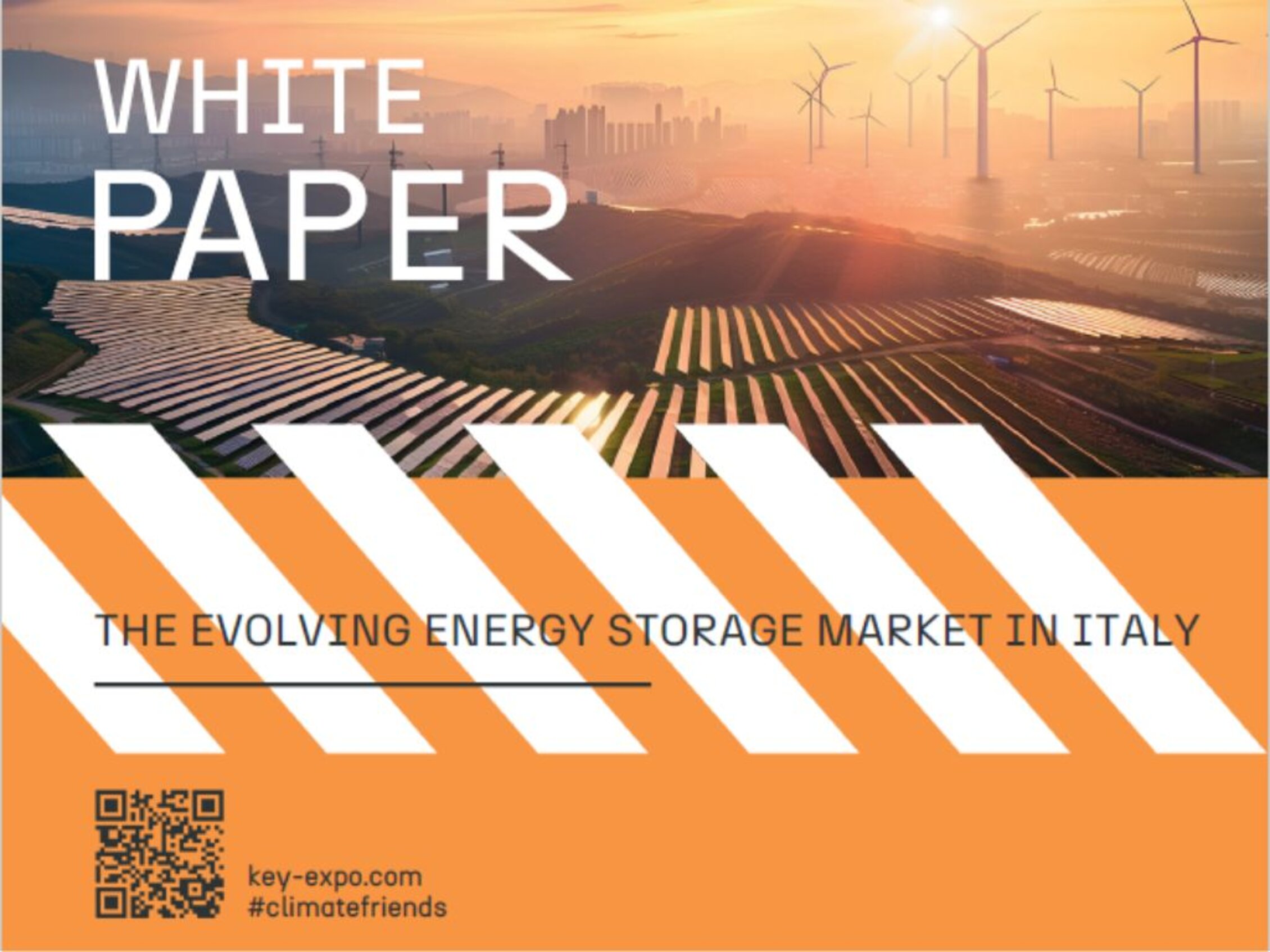 Cover of the report 'the evolving energy storage market in italy'
